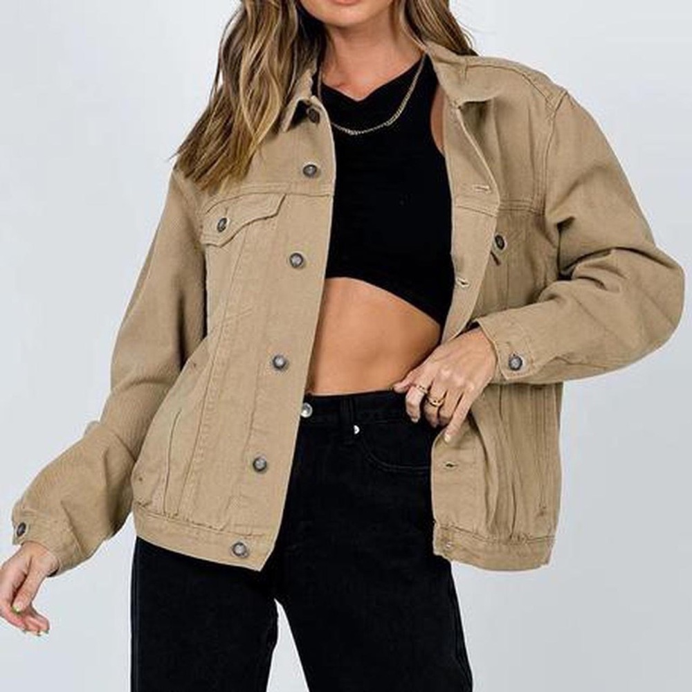 Denim jacket tan